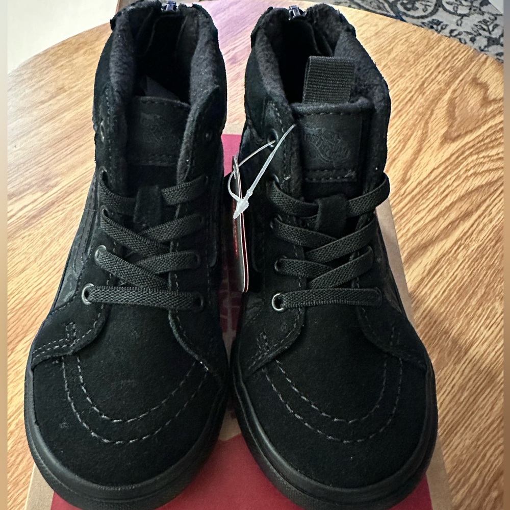 VANS Black Suede Toddler Sneakers - Picture 2 of 11